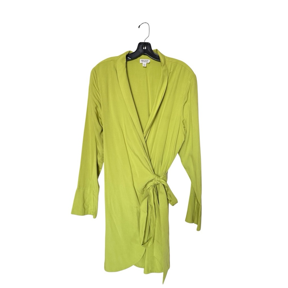 **SOLD**The Drop Lime Green Wrap Dress Sz XL